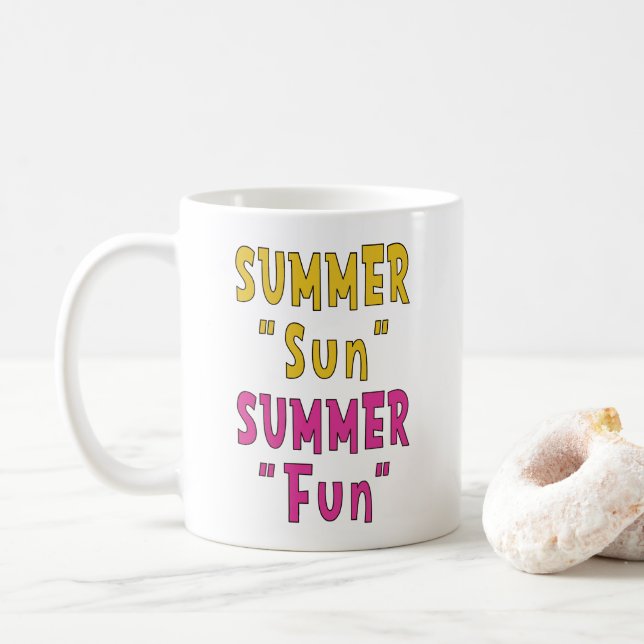 Summer Sun Summer Fun Coffee Mug (With Donut)