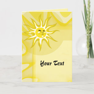Summer Sun, Sunny Sunshine Custom Greeting Card