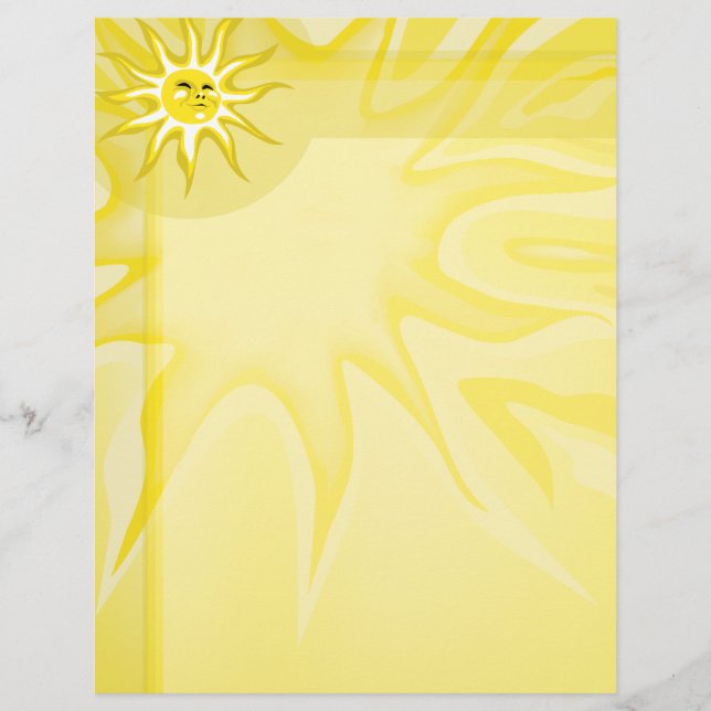 Summer Sun, Sunny Sunshine Letterhead (Front)