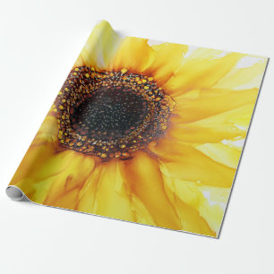 Summer Sunflower Abstract Wrapping Paper Sheets