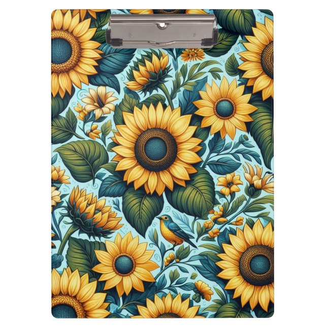 Summer/sunflower/bird Clipboard (Front)