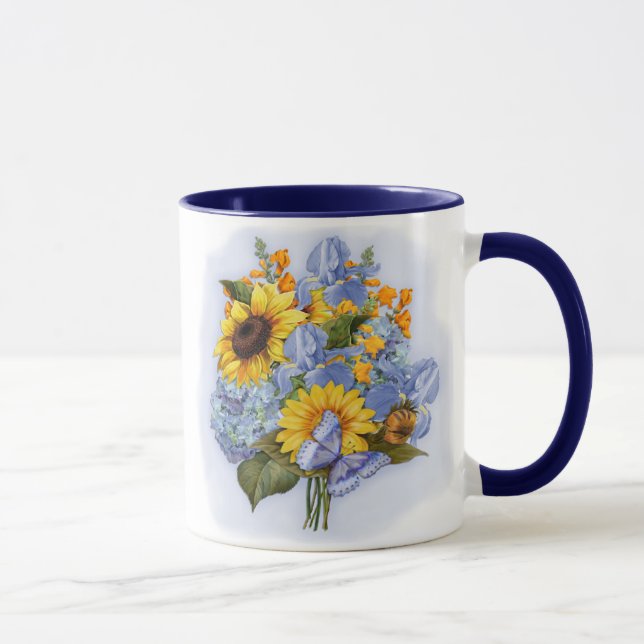 Summer Sunflower Bouquet Mug (Right)