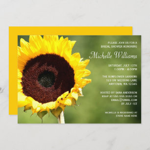 Summer Sunflower Bridal Shower Invitations