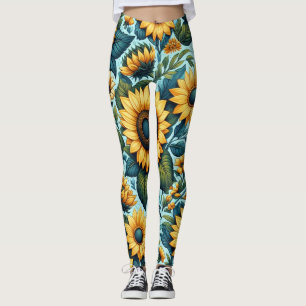 Summer/sunflower/ Leggings