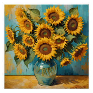 Summer Sunflower Poster