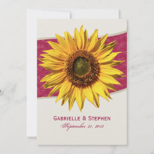 Summer Sunflower Wedding Invitation