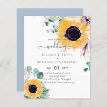 Summer Sunflowers Eucalyptus Greenery Wedding