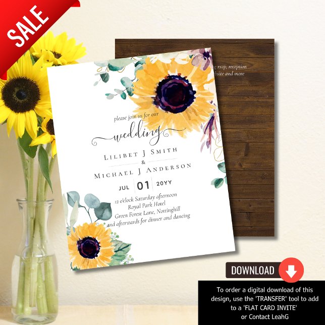 Summer Sunflowers Eucalyptus Greenery Wedding (Creator Uploaded)