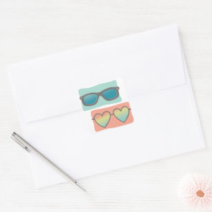Summer Sunglasses Pair Square Sticker