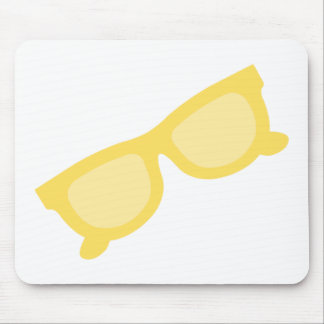 Summer sunglasses yellow hipster eyewear glasses mouse pad