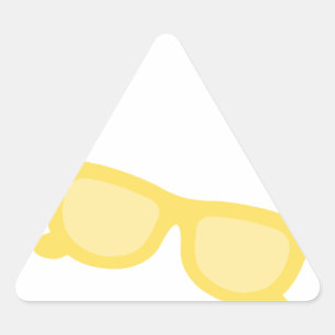 Summer sunglasses yellow hipster eyewear glasses triangle sticker