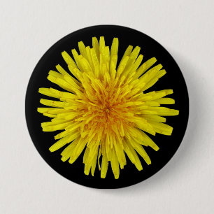 Summer Sunny Yellow Dandelion Flower on any Colour 7.5 Cm Round Badge