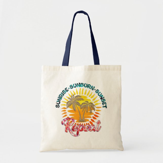 Summer Sunrise Beach Tote Bag | Hello Summer (Front)