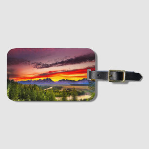 Summer Sunset at Snake River Overlook Luggage Tag