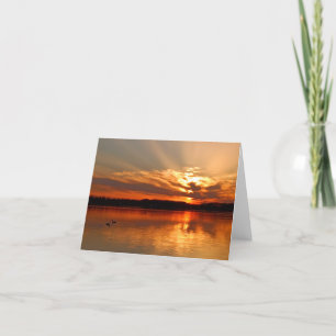 Summer sunset blank notecard