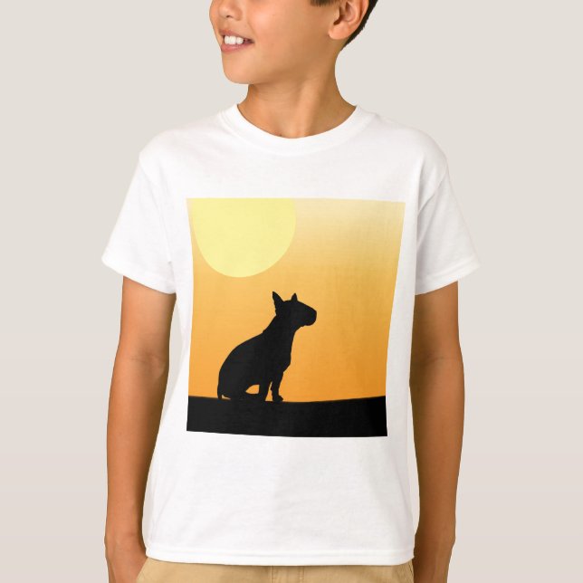 Summer Sunset Bull Terrier T-Shirt (Front)