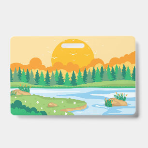 Summer Sunset ID Badge