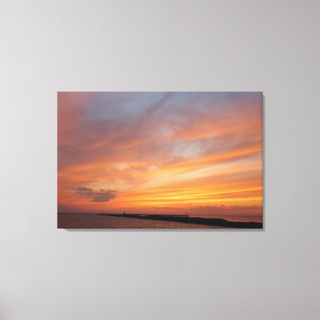 Summer Sunset (Lake) Canvas Print (Front)