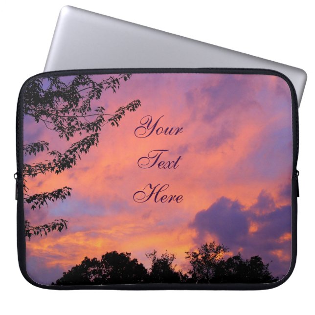 Summer Sunset Laptop Sleeve *Personalise* (Front)