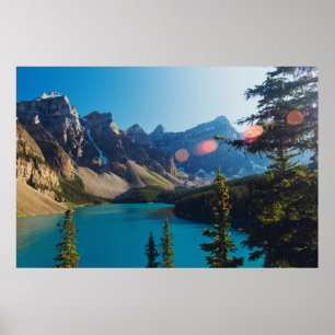 Summer Sunset Moraine Lake, Canada Poster