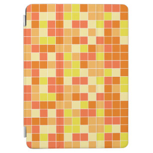 Summer Sunset Orange Yellow Squares Pattern iPad Air Cover