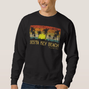 Summer Sunset Palm Tree Vintage Florida Siesta Key Sweatshirt