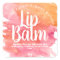 Summer Sunset Pink Orange Lip Balm Labels