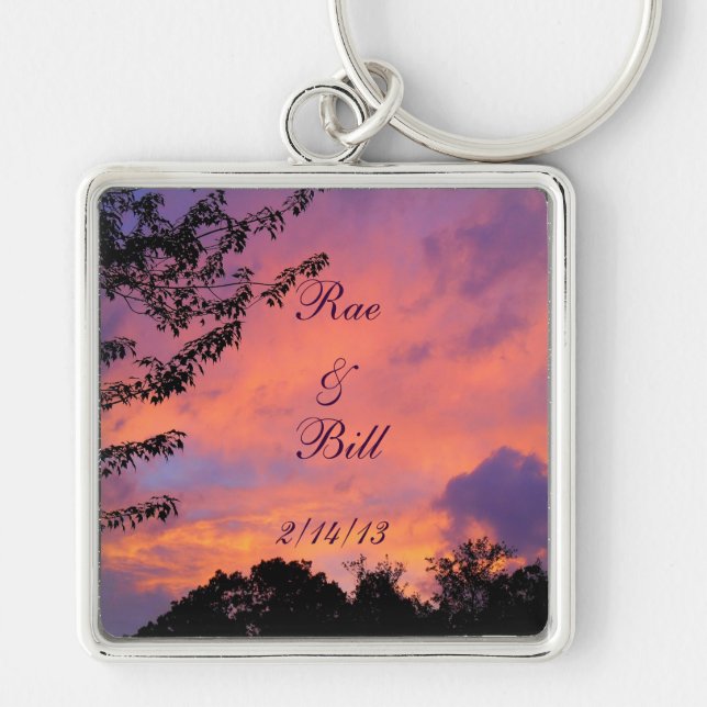 Summer Sunset Romantic Key Chain *personalise* (Front)