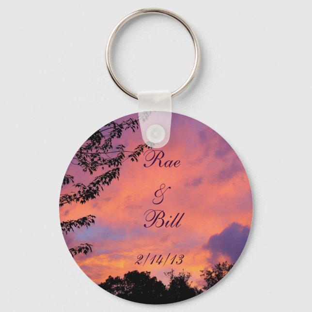 Summer Sunset Romantic Key Chain *personalise* (Front)