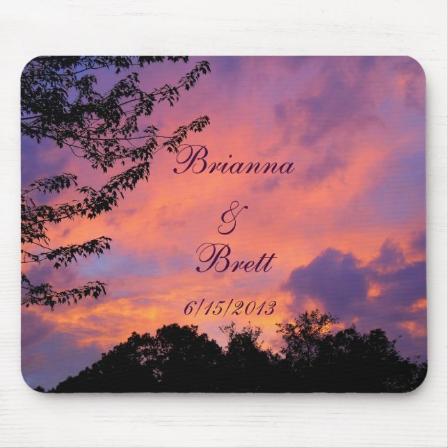 Summer Sunset Romantic Mouse Pad *personalise* (Front)