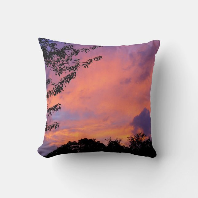 Summer Sunset Romantic Throw Pillow *personalise* (Front)