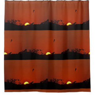 Summer Sunset Shower Curtain