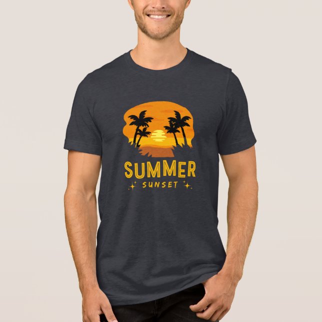 Summer Sunset Tri-Blend Shirt (Front)