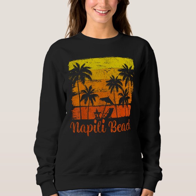 Summer Sunset Vintage Napili Beach Sweatshirt (Front)
