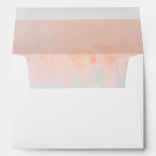 Summer Sunset Watercolor Wedding Invitation Envelope