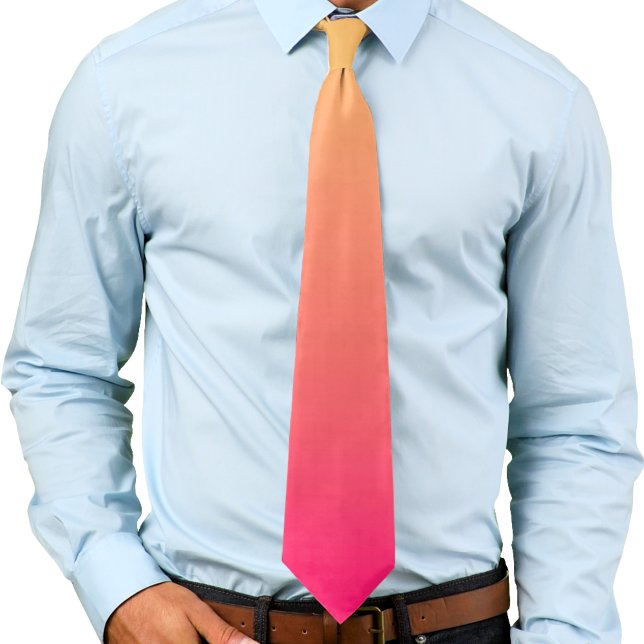 Summer Sunset Yellow to Pink Gradient Ombre Tie (Creator Uploaded)