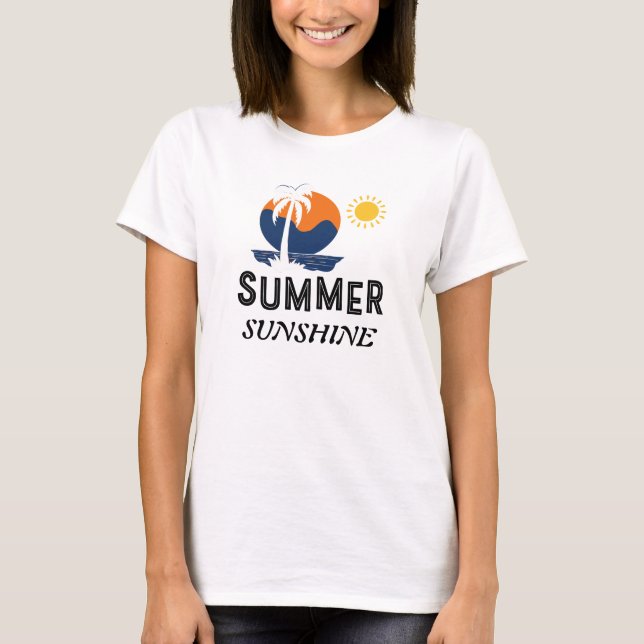 Summer Sunshine Basic Women's  T-Shirt (Front)