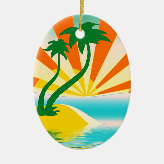 Summer Sunshine Beach Days Ornament (Front)