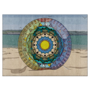 Summer Sunshine Glass Cutting Board