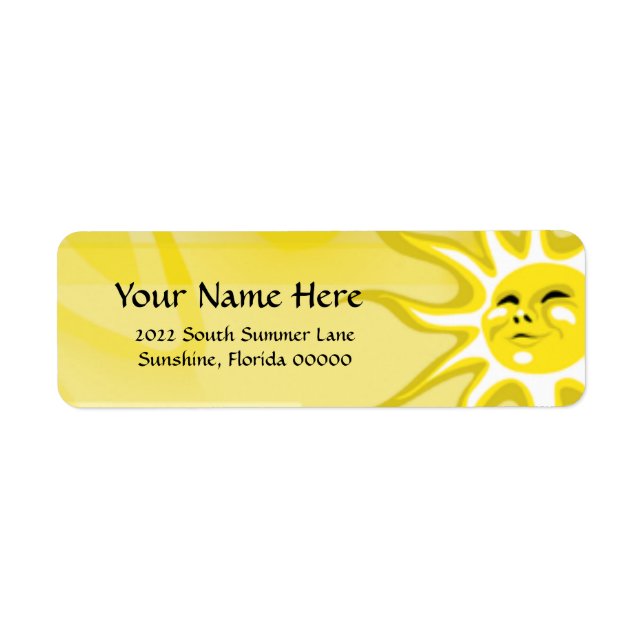 Summer Sunshine Return Address label (Front)