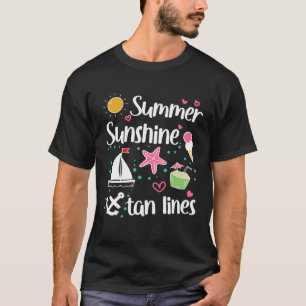 Summer Sunshine Tan Lines Beach Trip 2023 Summer G T-Shirt