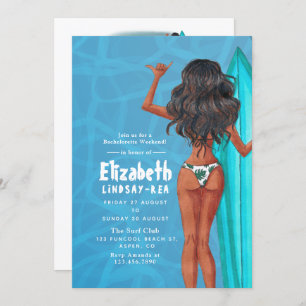 Summer Surf Beach Vacation Bachelorette Weekend In Invitation