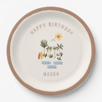 Summer Surf Birthday Party  Paper Plate