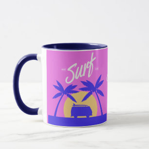 Summer Surf custom name mugs