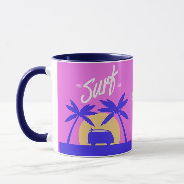 Summer Surf custom name mugs (Left)