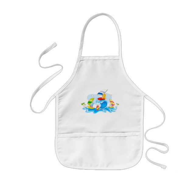 Summer Surf Fun Kids Apron (Front)