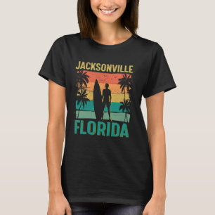 Summer Surf Vintage Florida Jacksonville Beach Sur T-Shirt