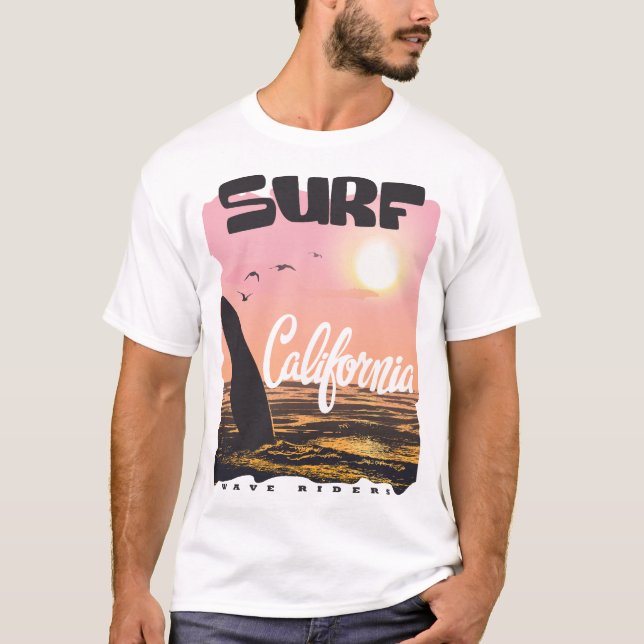 Summer Surf Wave Riders T-Shirt (Front)
