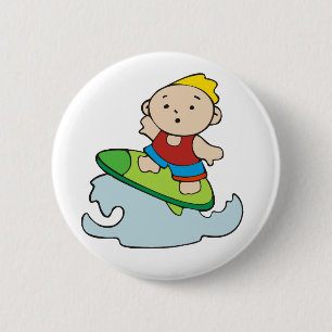 Summer Surfer Boy 6 Cm Round Badge