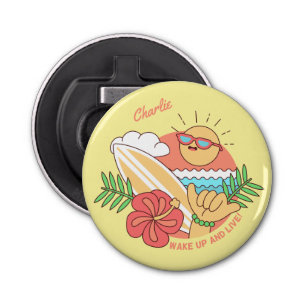 Summer Surfer custom name bottle opener